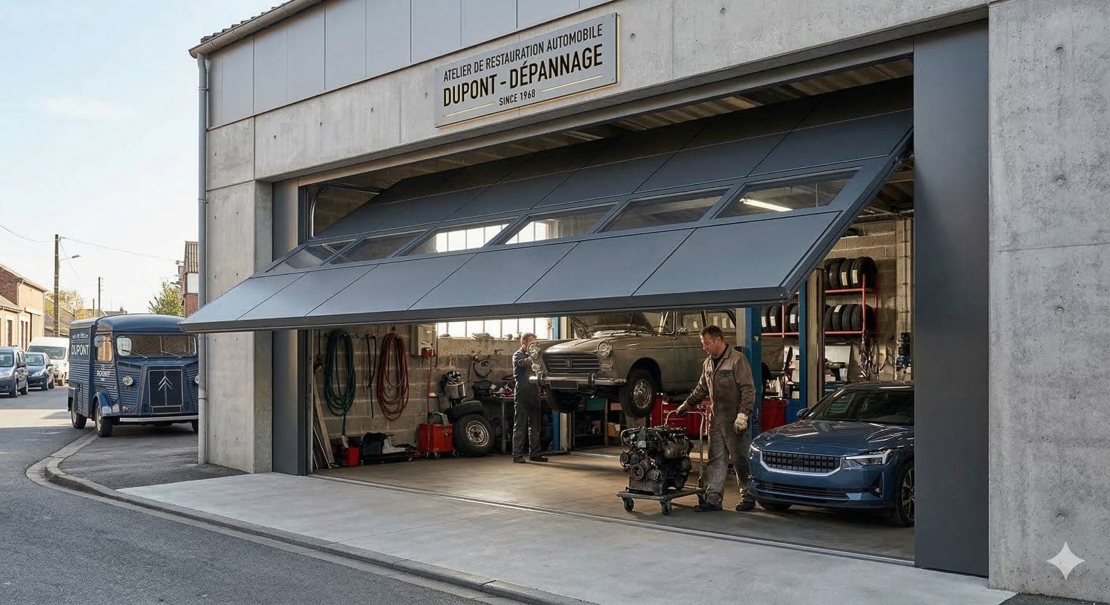 porte basculante monobloc acier galvanisé nervuré anti-intrusion garage Paris Île-de-France